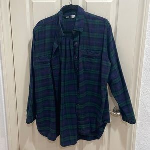 Blue/green plaid BDG flannel.